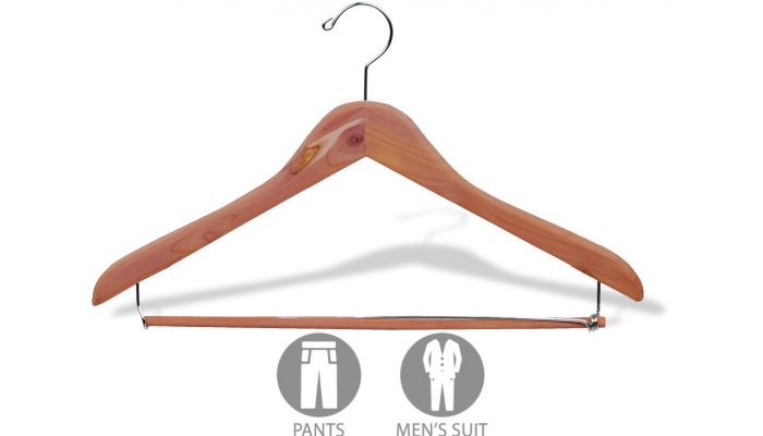 Designstyles Smoke Acrylic Clothes Hangers With Pants Bar