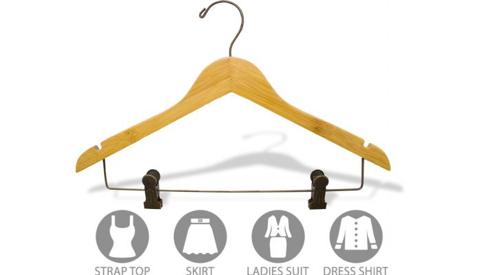 Save on Bamboo Combination Clothes Hanger With Bronze Hardware - 17