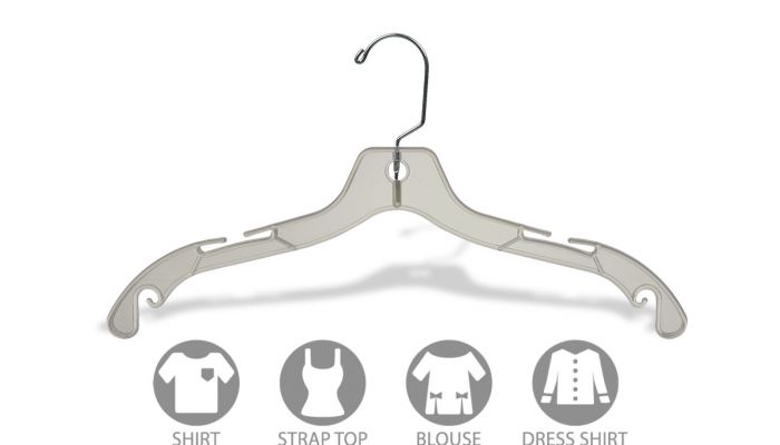 Clear Plastic Hangers 12 Pack Shirt Hangers Clear Plastic Hangers Crystal  for Clothes Hangers - Hangers Space Saving Heavy Duty - Durable Shirt &  Coat