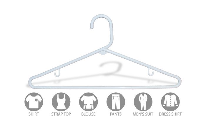 Plastic Hangers - Space Saving Notched Hangers by