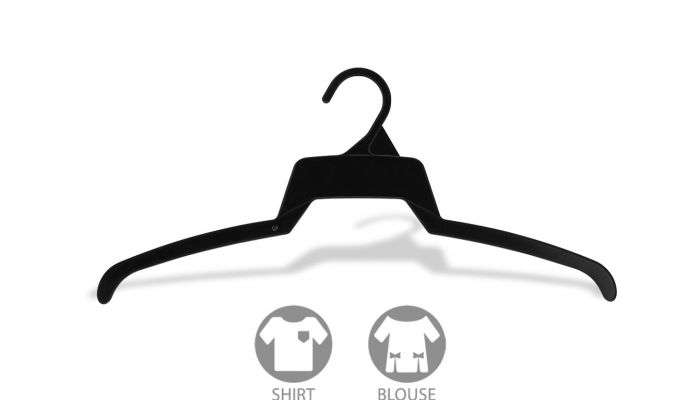 Plastic Shirt Hangers - (VICS) Lightweight - Black