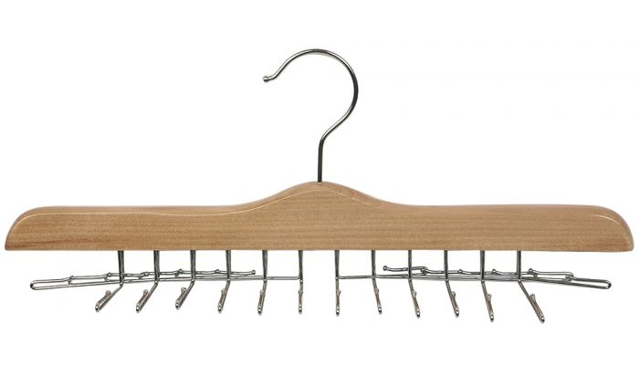 Order Natural Wood Suit Hanger With Chrome Hook - 17