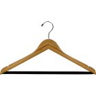 17" Bamboo Suit Hanger W/ Suit Bar & Notches