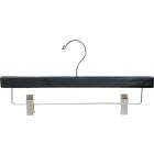 14" Black Wood Slim Line Bottom Hanger W/ Clips