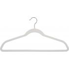 17" White Velvet Suit Hanger