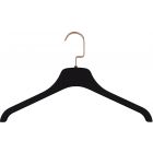 16" Rubber Coated Black Plastic Top Hanger