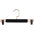 12" Rubber Coated Black Plastic Bottom Hanger W/ Clips