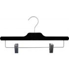 14" Black Acrylic Bottom Hanger w/ Clips