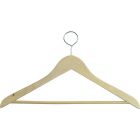 17" Unfinished Wood Anti-Theft Suit Hanger W/ Suit Bar