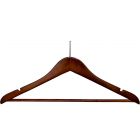 17" Cherry Wood Anti-Theft Suit Hanger W/ Suit Bar & Notches