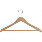 17" Natural Wood Suit Hanger W/ Suit Bar