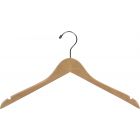 17" Natural Wood Top Hanger W/ Notches