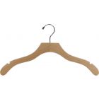 17" Natural Wood Top Hanger W/ Notches