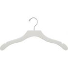 17" White Wood Top Hanger W/ Notches