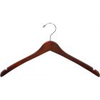 17" Walnut Wood Top Hanger W/ Notches