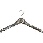 17" Silver Sequin Wood Top Hanger