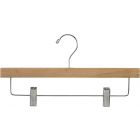 14" Natural Wood Bottom Hanger W/ Clips