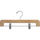 14" Natural Wood Bottom Hanger W/ Clips