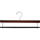 16" Walnut Wood Bottom Hanger W/ Flocked Bar