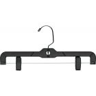 14" Black Plastic Bottom Hanger W/ Clips