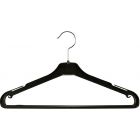 16" Black Plastic Suit Hanger W/ Notches