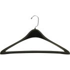 19" Black Plastic Suit Hanger W/ Suit Bar