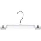 10" White Plastic Bottom Hanger W/Clips