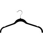 17" Black Slim-Line Flock  Hanger W/Notches