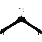 16" Black Flocked Plastic Top Hanger