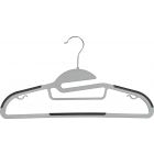 16" Matte Gray Plastic Top Hanger W/ Notches
