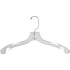 12" Clear Plastic Top Hanger W/ Notches