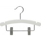 10" White Wood Combo Hanger W/ Clips & Notches