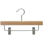 11" Natural Wood Bottom Hanger W/ Clips