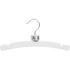 11" White Wood Top Hanger W/ Notches