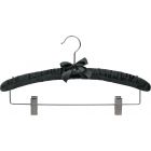 16" Black Padded Combo Hanger W/ Clips