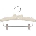 12" Ivory Padded Combo Hanger W/ Clips