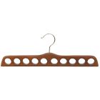 17 1/2" Walnut Wood Scarf Hanger W/ 10 Holes