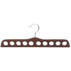 17 1/2" Walnut Wood Scarf Hanger W/ 10 Holes