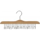 17" Natural Wood Belt Hanger W/ 12 Holders