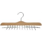 17" Natural Wood Tie Hanger W/ 24 Clips