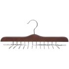 17" Walnut Wood Tie Hanger W/ 24 Clips