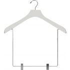 18" White Wood Display Hanger W/ 10" Clips
