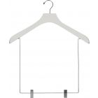 18" White Wood Display Hanger W/ 12" Clips