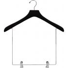 18" Black Wood Display Hanger W/ 10" Deluxe Clips