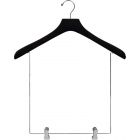 18" Black Wood Display Hanger W/ 12" Deluxe Clips