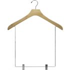 18" Natural Wood Display Hanger W/ 12" Clips