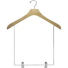 18" Natural Wood Display Hanger W/ 12" Deluxe Clips