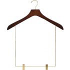 18" Walnut Wood Display Hanger W/ 12" Clips