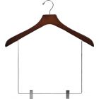 18" Walnut Wood Display Hanger W/ 10" Clips