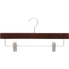 14" Mahogany Wood Bottom Hanger W/ Clips